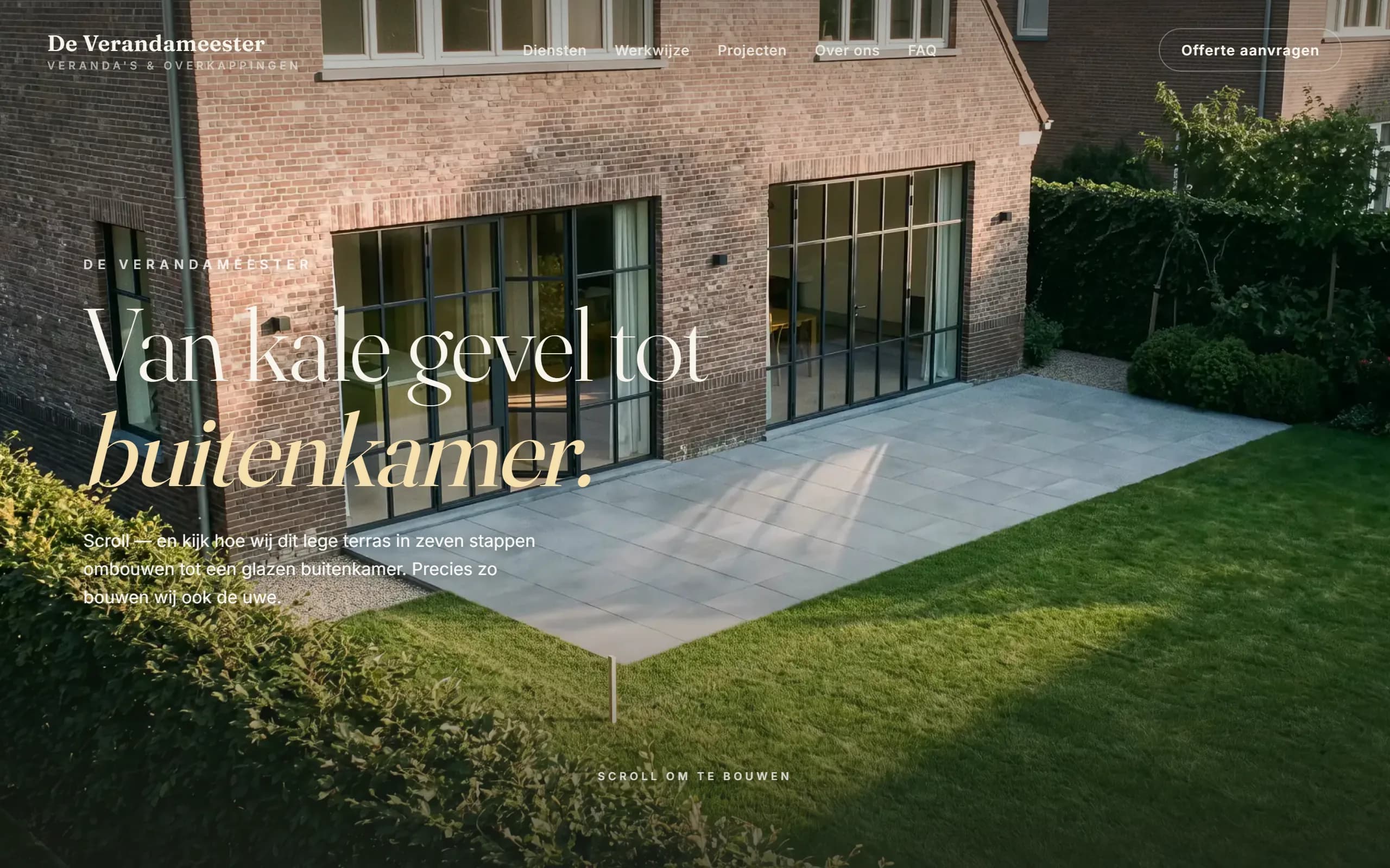 De homepage van De Verandameester