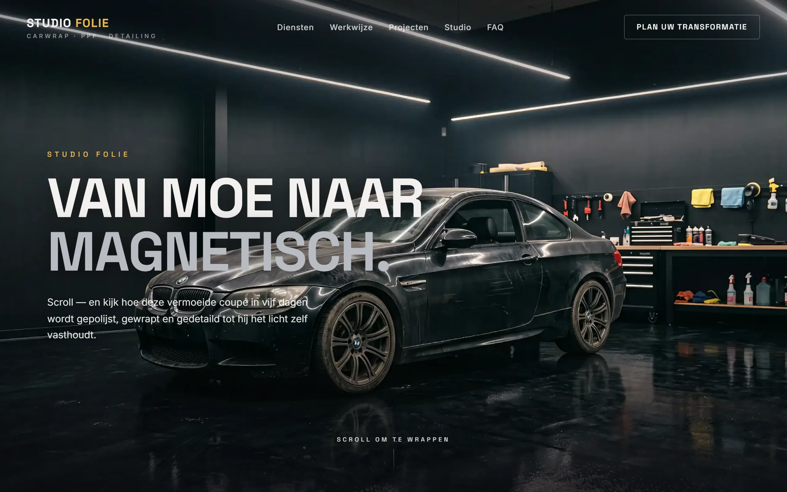 De homepage van Studio Folie