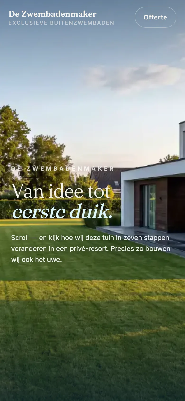 De Zwembadenmaker op een telefoon