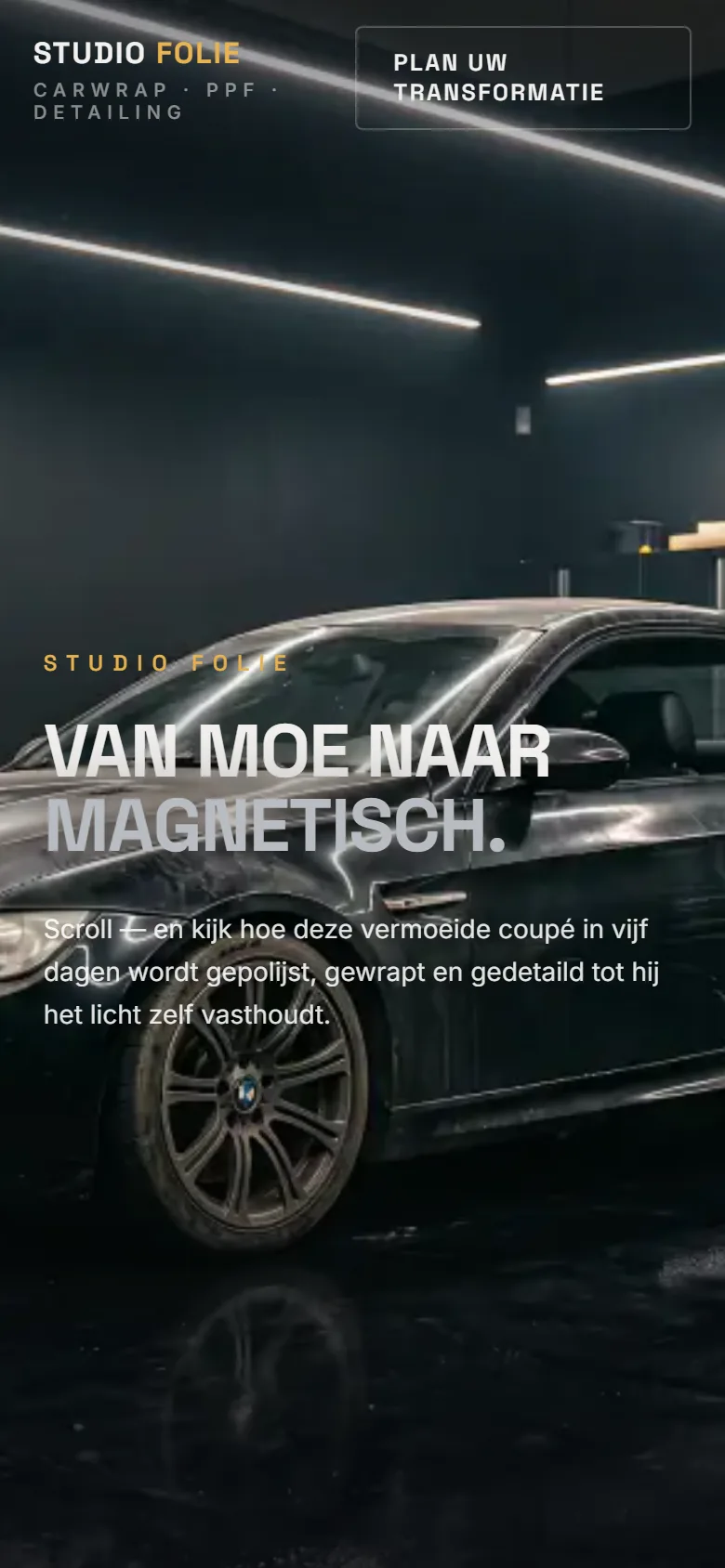 Studio Folie op een telefoon